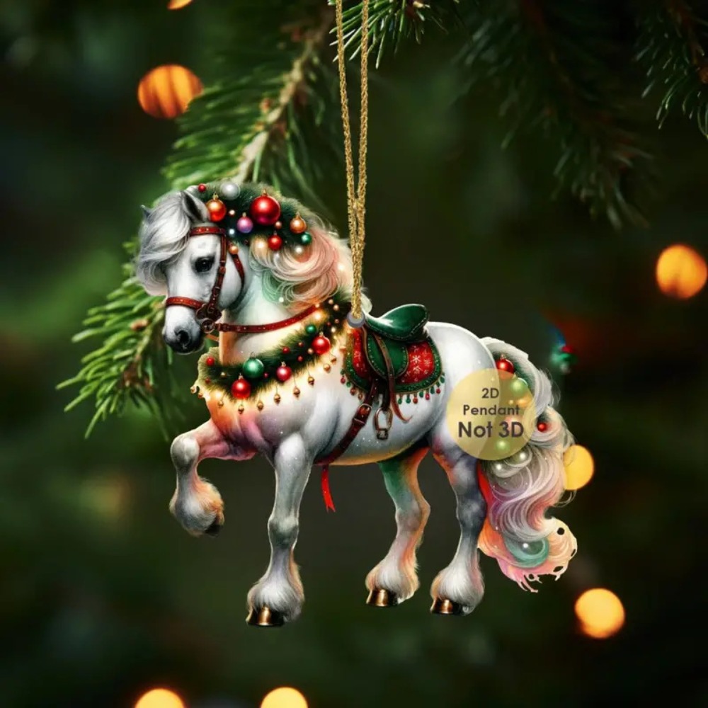 Car Accessories Xmas - Colgante plano de Navidad 2D, accesorios