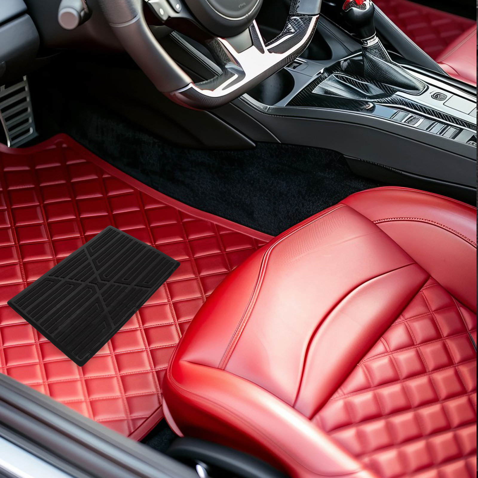 Car Floor Mat Rubber - Parche Protector de Goma Resistente para