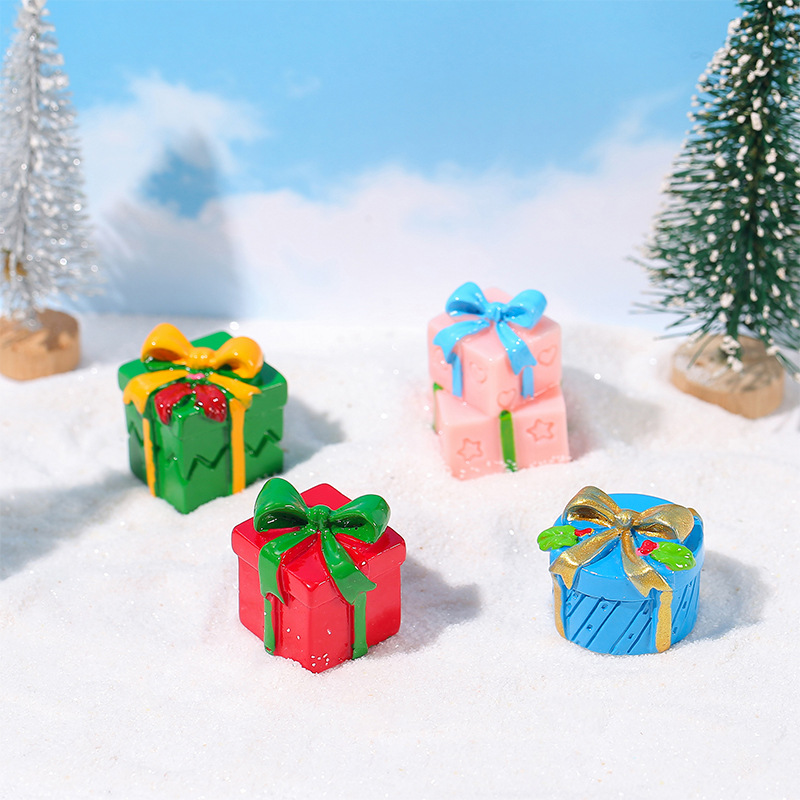 Car Accessories Xmas - Mini caja de regalo de Navidad,