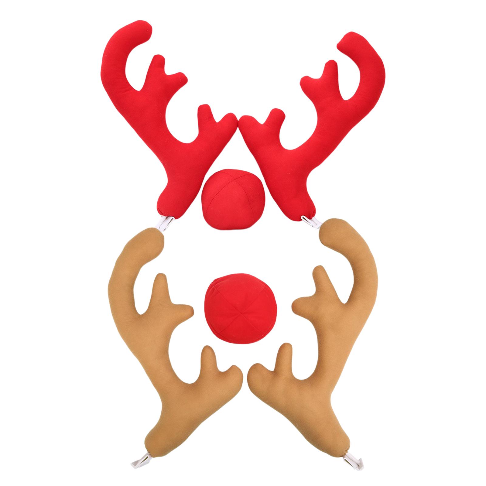 Car Accessories Xmas - Astas de reno de Navidad con