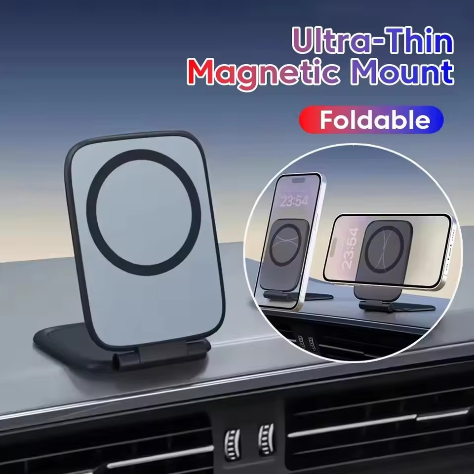Car Accessories Phone Holder - Soporte Magnético Ultrafino para Teléfono, Plegable