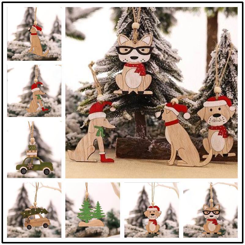 Car Accessories Xmas - 8 Uds. Colgante de Navidad, adornos