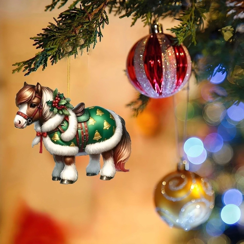 Colgante plano de Navidad 2D,  - Car Accessories Xmas reseña y precio