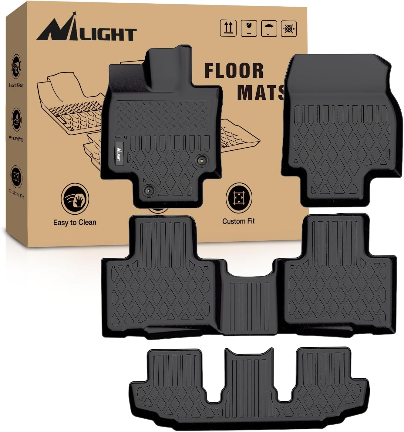 Tapetes de Piso TPE Nilight a  - Car Floor Mat Rubber reseña y precio
