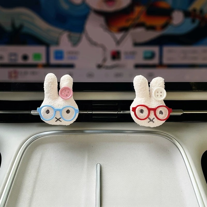 Lindo conejo con gafas, clip p - Car Fragrance Diffuser reseña y precio